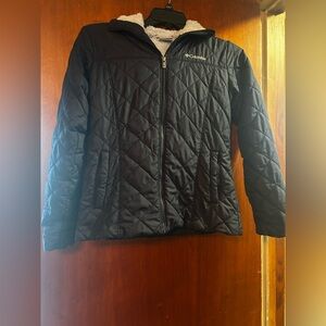 Columbia Navy Coat with Plush Lining